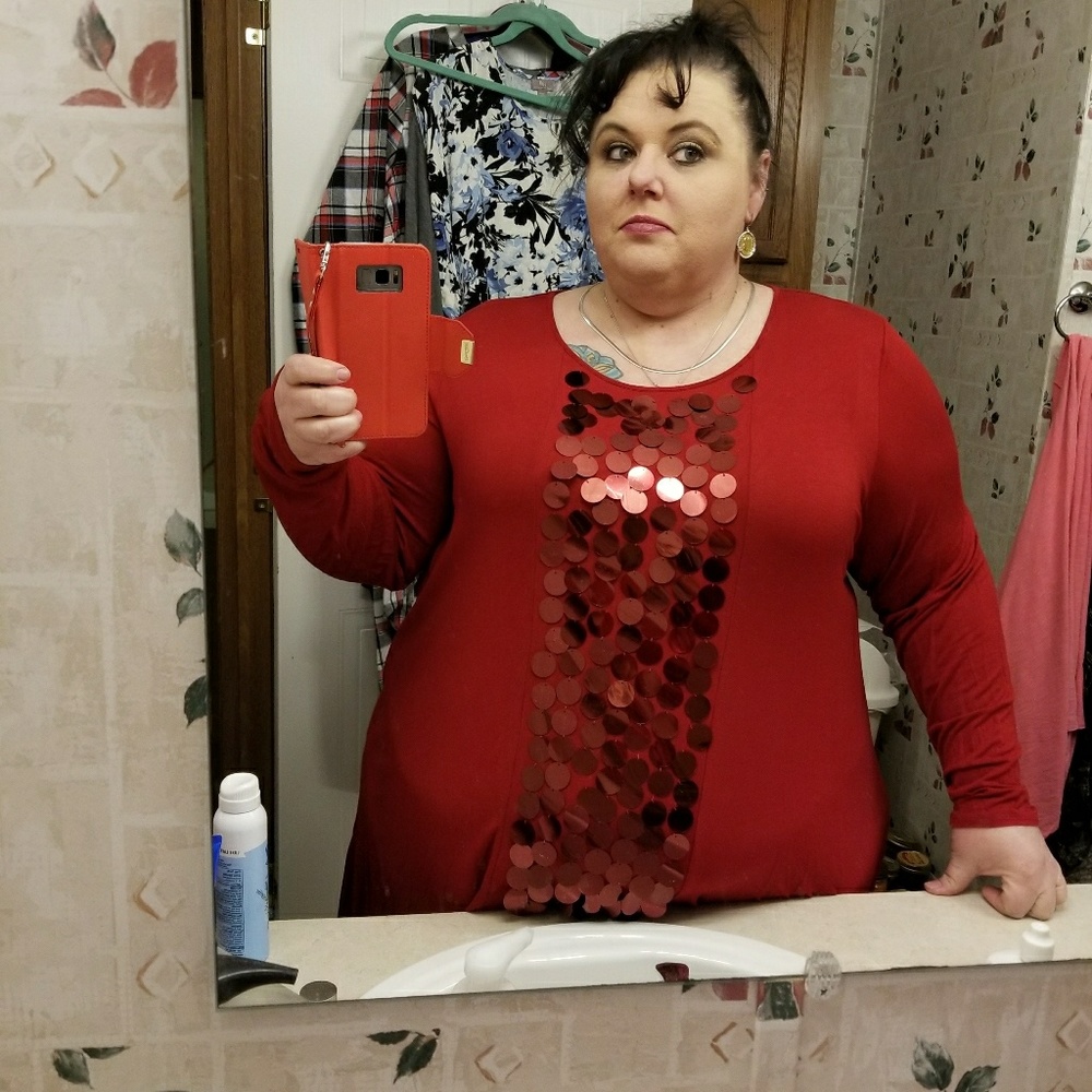 DG2 Diane Gilman Fish scale blouse